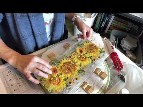 Decoupage on tile using the iron on method (1)