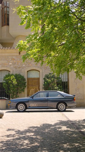 A founding figure. The Audi quattro revolutionised rally racing with weight-efficient, quattro design. #Audi #Audi60YearsOfDesign #VorsprungDurchTechnik Model(s) shown may feature optional equipment. | Audi UK