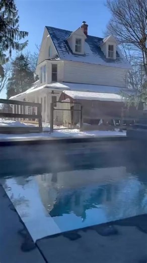 Soake Pools on Instagram: "Your very own winter retreat - no travel required. Soake Pools are year-round plunge pools that double as a winter spa or hot tub, bringing warmth, wellness, and serenity to your own backyard. #experiencesoake Visit @perennialstays for a winter swim in their Harper's Ferry location!"