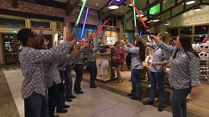 Take a look at the fun guests had this morning checking out the new Star Wars merchandise at Disney Springs for Triple #ForceFriday! https://bit.ly/2oOf89Z | Disney Parks
