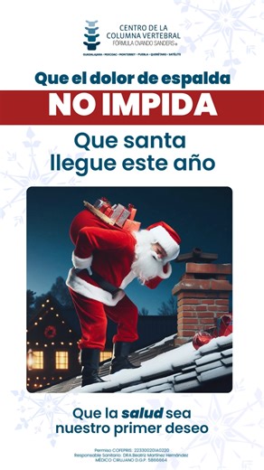Celebra esta noche buena sin dolor de espalda con nuestra Formula...