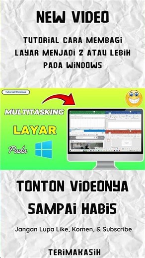 Tutorial Cara Membagi Layar Menjadi 2 Atau Lebih Pada Windows #multitasking #splitscreen #windows
