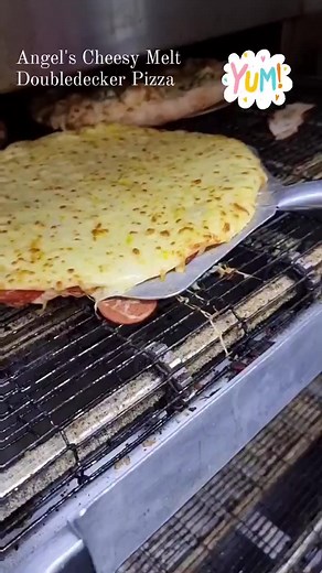 Have you tried our Cheesy Melt Doubledecker pizza yet? 2 thin crusts sandwiched with pepperoni, cheese and more cheese on top! Its insane! 😆🥳🍕 | Angel's Pizza