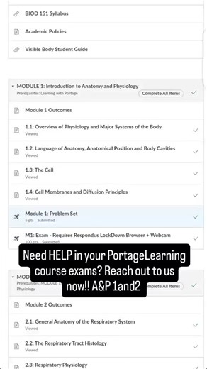portagelearningexamhelp🇺🇸 | PortageLearning exam help, A&P 1and2 #portagelearning #anatomyandphysiology #nursingschool #lockdownbrowser #usa | Instagram