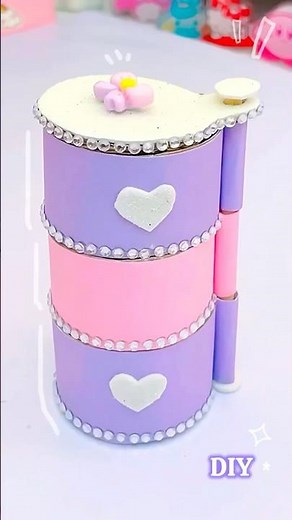DIY Rotating storage box using toilet paper roll 🧻✨ #shorts #youtubeshorts #art #craft #trending