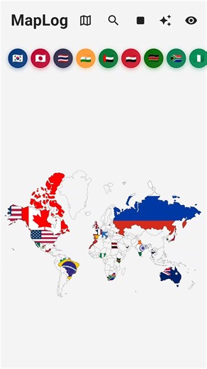 22 Countries Around World 🌍 My Travel Map #Maplog #Map #Travel #Travel