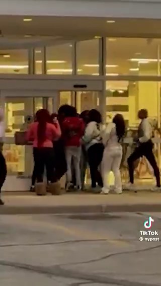 Hundreds of teens running wild during a "teen takeover" at a Wisconsin mall during spring break. This is happening everywhere, it's a new trend I guess. Mayor Johnson demands that we call these "large gatherings" INSTEAD of "mobs".🤔