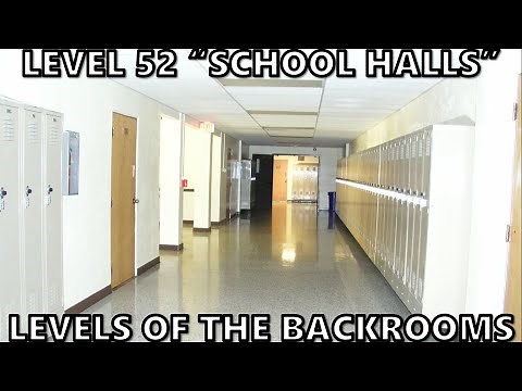 Level 52 of The Backrooms "School Halls"
