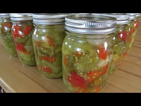 Canning Pickled Green Tomato -Pepper Mix