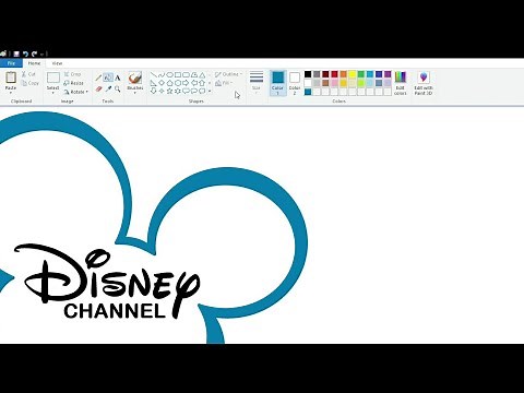 How to draw the Disney Channel logo ( 2002 - 2014 ) using MS Paint