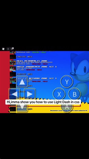 Light dashing in CSS tutorial #sonic #classicsonicsimulator #venomvoice #sonicthehegdehog