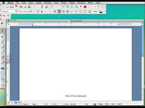 Research Paper Title Page