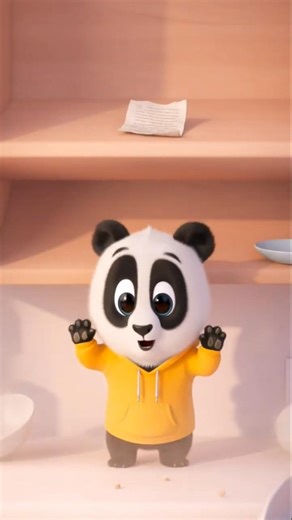 "Hungry poki Panda Finally Finds Food 😂| Secret Snack Stash! (Part 2) #animals #panda #ai #cutepanda