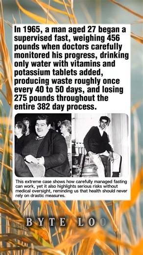 A supervised 382 day fast led a man to lose 275 pounds safely monitored