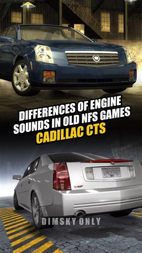 Differences Engine Sound of Cadillac CTS in Old NFS Games🔥 #shorts #needforspeed #nfs