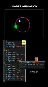 4.5K views · 13 reactions | Coding Girl #loader #animation #htmltags #html #learnhtml #cssproject #reels #computerscience #css #coders #fullstack #learncode #reactjs #reels #programmerslife #100daysofcode #csstricks #100daysofcodechallenge #frontenddev #htmlcoding #htmltutorial #html5website #html_css | Coding Girl | Facebook