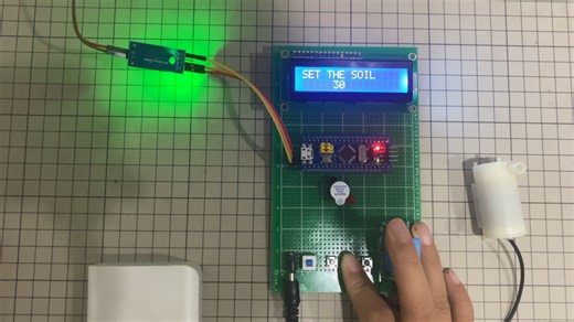 版本1:stm32 土壤湿度 水泵 LCD1602 报警