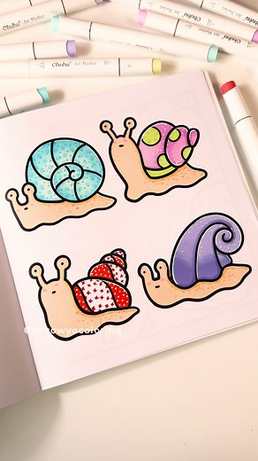 Adorable Snails with Homes on Their Backs: Ocean Scene Coloring Book