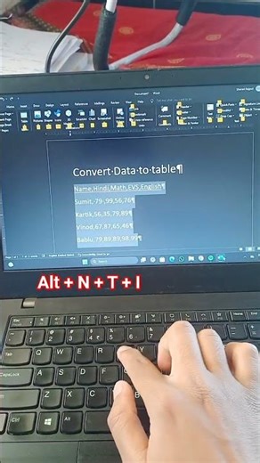 How to convert Raw Data in table #shortcuts #table #windows #keyboardshortcuts