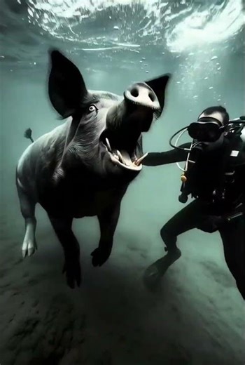 When a Pig Goes Scuba Diving... Gone Wrong 🐷🌊 | Viral AI Meme