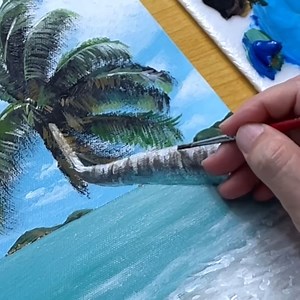 776K views · 19K reactions | Paradise Beach Acrylic Painting #art #painting #acrylicpainting | Joony art | Facebook
