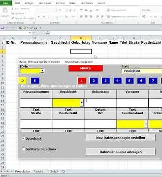 New entry: Multi-column databases in Excel