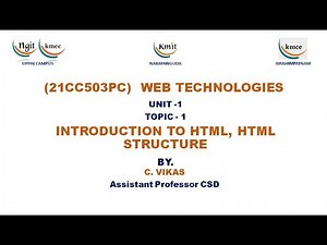 Unit - 1 _INTRODUCTION TO HTML, HTML STRUCTURE