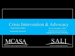 2/10/25: MCASA's SAVAT - Crisis Intervention and Advocacy