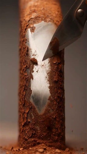 Knife Scrapes Thick Rust Off Metal Bar – Most Satisfying Rust Removal & ASMR Clean 2026 🔥