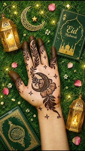 Eid special Easy Chand mehndi design | mehandi ka design | mehndi designs | mehndi ke designs
