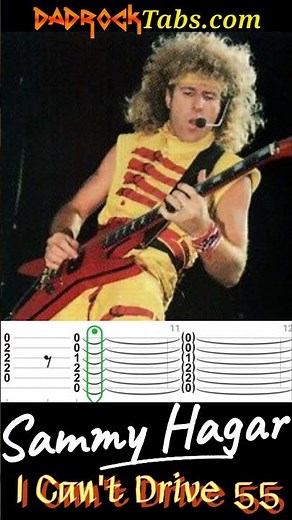 I Can't Drive 55 Sammy Hagar #learnguitar #guitartabs #guitar #howto #tutorial #classicrock #music