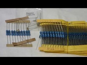 1W resistors size comparison to 1/4 (quarter) watt resistors for electronics by electronzap