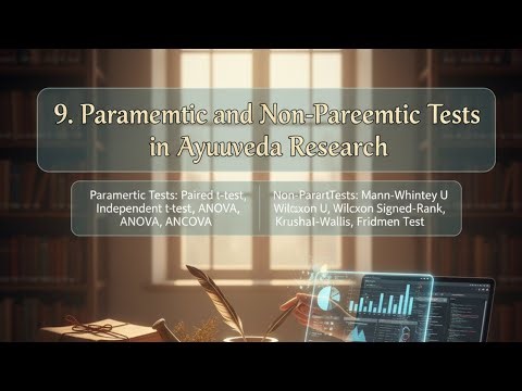 9 Parametric and non parametric tests In Ayurveda