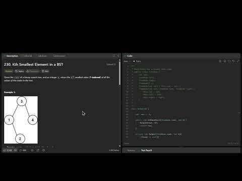 Find kth Smallest Element in a BST