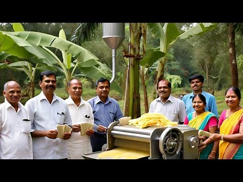 Live Demo: India’s First Movable Banana Fiber Extraction Machine | #bananalogy #bananafiber #startup