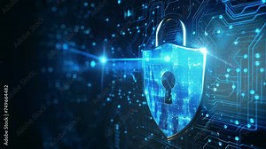 4k cybersecurity internet background. looping video generated ai