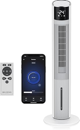 Brandson - Luftkühler mit Wasserkühlung - 5-in-1 - Verdunstungskühler, Luftbefeuchter, Ventilator & Luftreiniger, mobile Klimaanlage ohne Abluftschlauch - Preisträger 2025 - leise - 5L Wassertank