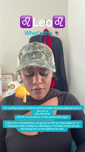 ♌️Leo♌️ what’s the ☕️ I am so sorry, a phone call messed up the ending. For readings please email me at Divineinsight.Guidance@gmail.com or text me at 470.795.6747 (all info is in my bio or on the community page) Follow me on all platforms, we go live on TikTok Twice Daily at 7 or 7:30am/pm. Help us build our following on YouTube so that we can start going live on that platform as well. #tarot #Love #oracle #zodiac #leo