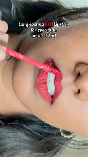 Budget long-lasting RED lipstick for everyday♥️