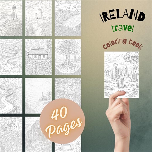 Scotland Coloring Pages PDF | Celtic Highlands Adult Coloring Book | Scottish Castles, Lochs & Landscapes Printable Art - Etsy