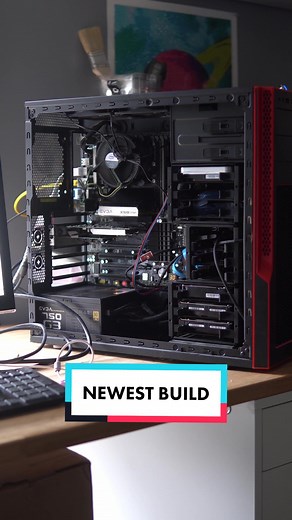 My newest PC build. #NAS #unraid #tech #techtok #network #hdd #harddrive #computer #setup #naaackers #nvidia #evga #backup