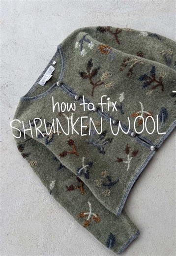 How to Reshape a Shrunken Wool Sweater