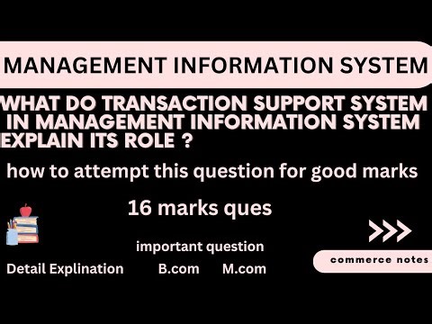Transaction support system in management information system explained in detail | M.com