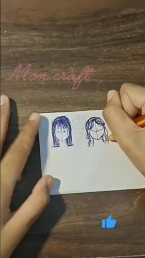 how to draw hair #drawing #hairstyle #sketch #art #shorts #cuteart #shortsfeed #momcraft