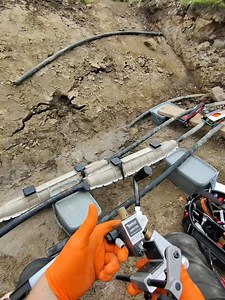 Removing the insulation and adding a chamfer on a 240mm2 33kV cable quick and easy ⚡️ | High Voltage Harv