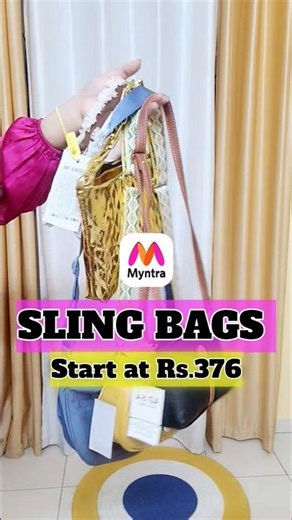 LATEST SLING BAGS STARTS AT JUST 376😱 #ytshorts #myntrahaul #shortsfeed #trendingshorts