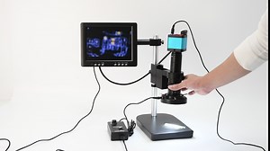 HAYEAR Full Set 14MP Industrial Digital Microscope Camera HDMI USB Outputs+180X C-Mount Lens+8" HD LCD Monitor+60 LED Illumination Light Lamp