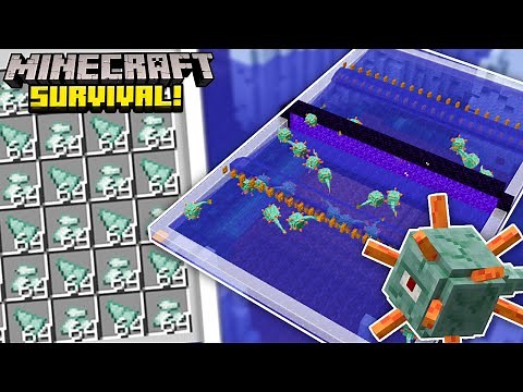 A FARM de GUARDIAN que produz 55000 ITENS POR HORA! - Minecraft Survival!