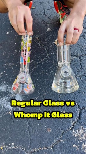 Whomp It Glass | Regular Glass vs Whomp It Glass | Instagram