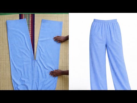Elastic waist palazzo cutting and stitching in tamil